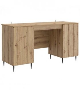 vidaXL Desk with Shelf Artisan Oak 142.5 x 50 x 75 cm Engineered Wood — V0672123183
