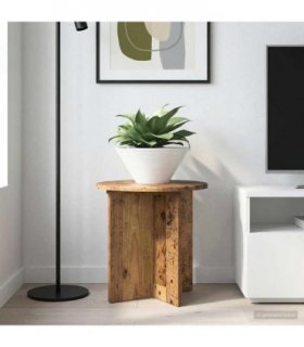 vidaXL Plant Stand 2 pcs Old Wood 40 x 40 x 40 cm Engineered Wood
