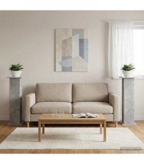 vidaXL Plant Stand 2 pcs Concrete Grey 30.5 x 30 x 100.5 cm