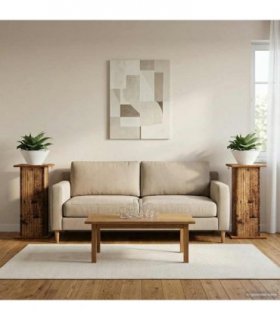 vidaXL Plant Stand 2 pcs Old Wood 30.5 x 30 x 60.5 cm Engineered Wood