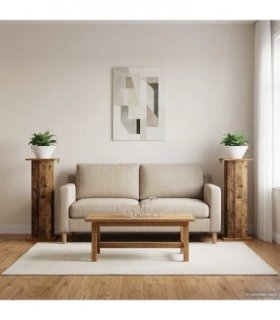 vidaXL Plant Stand 2 pcs Old Wood 30.5 x 30 x 80.5 cm Engineered Wood
