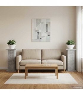 vidaXL Plant Stand 2 pcs Concrete Grey 30.5 x 30 x 60.5 cm