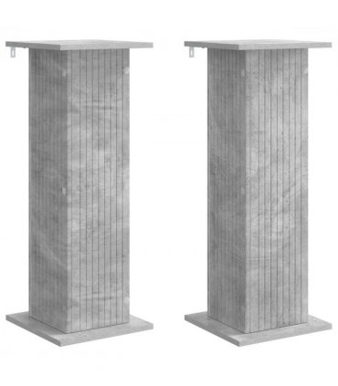 vidaXL Plant Stand 2 pcs Concrete Grey 30.5 x 30 x 80.5 cm