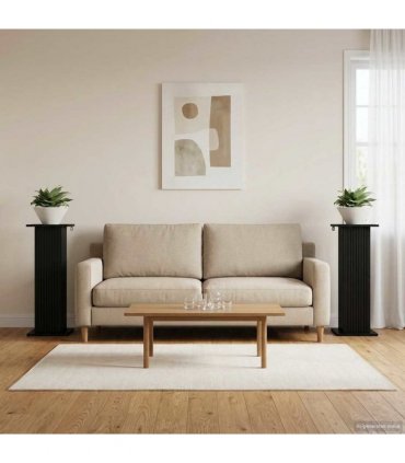 vidaXL Plant Stand 2 pcs Black 30.5 x 30 x 80.5 cm Engineered Wood