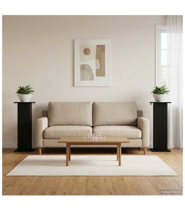 vidaXL Plant Stand 2 pcs Black 30.5 x 30 x 80.5 cm Engineered Wood