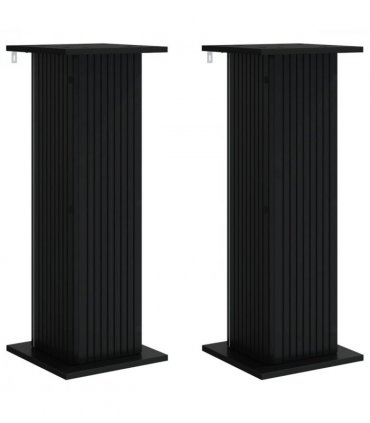 vidaXL Plant Stand 2 pcs Black 30.5 x 30 x 80.5 cm Engineered Wood