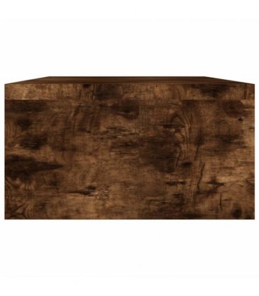 vidaXL Monitor Stand Smoked Oak 100x24x13 cm Engineered Wood