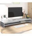 vidaXL Monitor Stand Concrete Grey 100x24x13 cm Engineered Wood