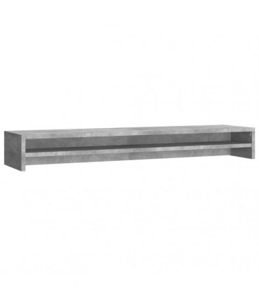 vidaXL Monitor Stand Concrete Grey 100x24x13 cm Engineered Wood