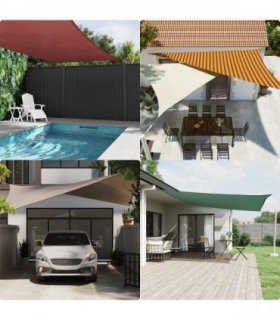 vidaXL Sun Shade Sail Orange and Brown 4 x 5 x 6.4 m