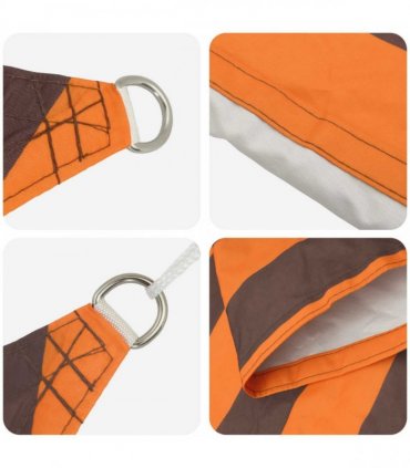vidaXL Sun Shade Sail Orange and Brown 4 x 5 x 6.4 m