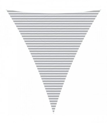 vidaXL Sun Shade Sail Light Grey and White 5 x 6 x 6 m