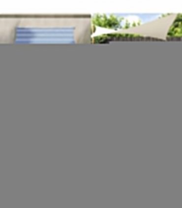 vidaXL Sun Shade Sail Blue and White 5 x 6 x 6 m 100% Polyester Oxford