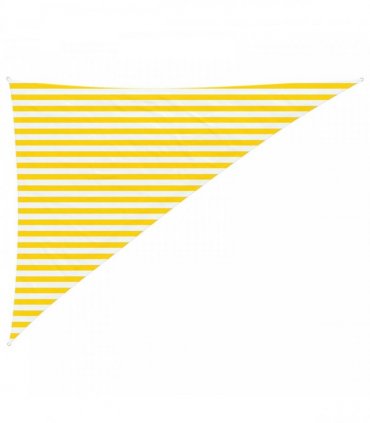 vidaXL Sun Shade Sail Yellow and White 3 x 4 x 5 m
