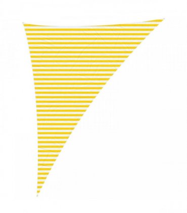 vidaXL Sun Shade Sail Yellow and White 4 x 5 x 6.4 m