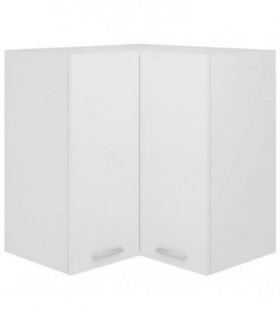 vidaXL Hanging Corner Cabinet Lyon White 57x57x60 cm Engineered Wood — Model: 1x hanging corner cabinet 57 cm wide 60 cm high