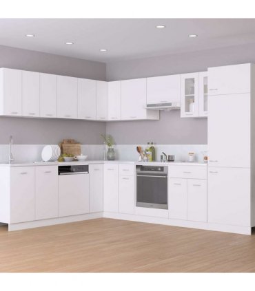 vidaXL Hanging Corner Cabinet Lyon White 57x57x60 cm Engineered Wood — Model: 1x hanging corner cabinet 57 cm wide 60 cm high