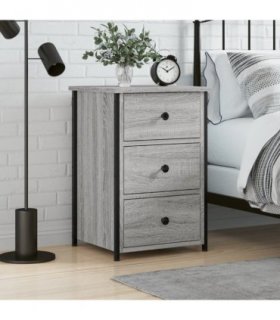 vidaXL Bedside Cabinet Grey Sonoma 40x36x60 cm Engineered Wood