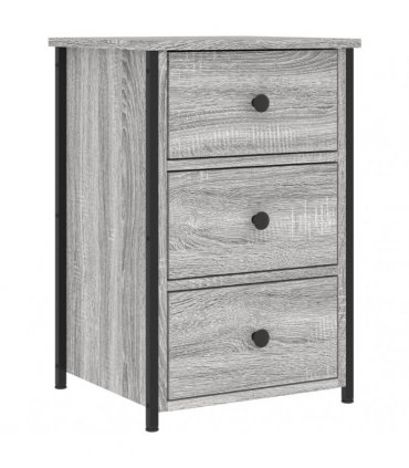 vidaXL Bedside Cabinet Grey Sonoma 40x36x60 cm Engineered Wood