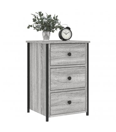 vidaXL Bedside Cabinet Grey Sonoma 40x36x60 cm Engineered Wood