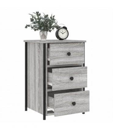 vidaXL Bedside Cabinet Grey Sonoma 40x36x60 cm Engineered Wood