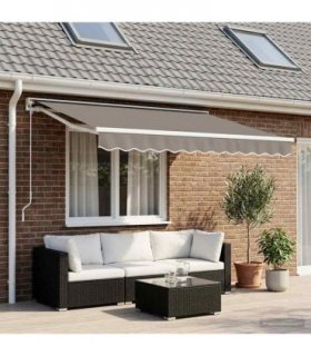 vidaXL Awning Valance Replacement Light Grey 2.5 m Polyester