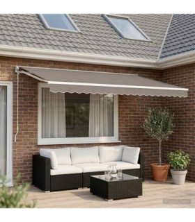 vidaXL Awning Valance Replacement Light Grey 6 m Polyester