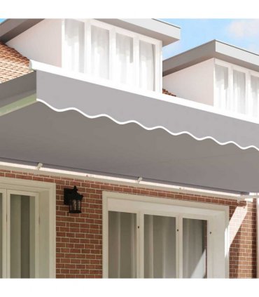vidaXL Awning Valance Replacement Light Grey 6 m Polyester