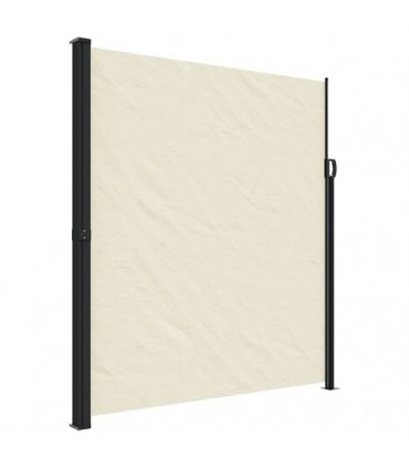 vidaXL Retractable Side Awning Cream 220x600 cm — Size: 220 x 600 cm