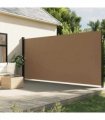 vidaXL Retractable Side Awning Taupe 220x600 cm — Size: 220 x 600 cm