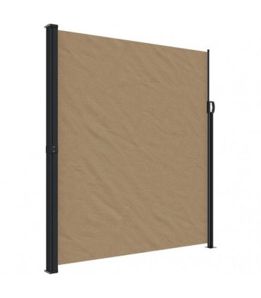 vidaXL Retractable Side Awning Taupe 220x600 cm — Size: 220 x 600 cm