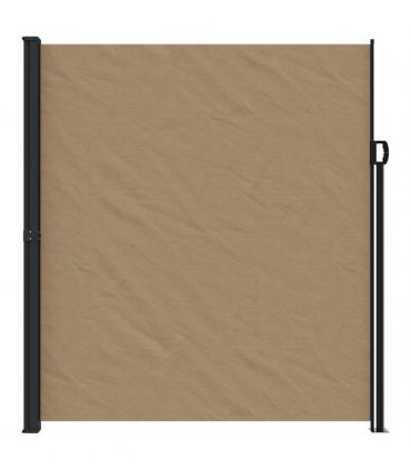 vidaXL Retractable Side Awning Taupe 220x600 cm — Size: 220 x 600 cm