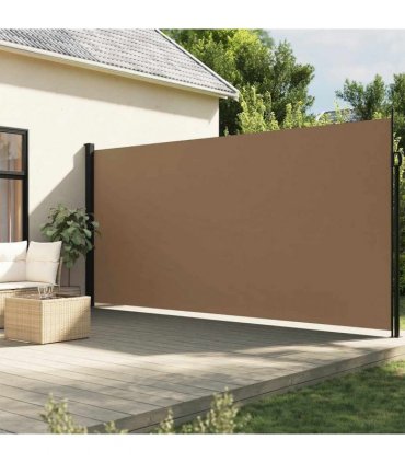 vidaXL Retractable Side Awning Taupe 200x600 cm — Size: 200 x 600 cm