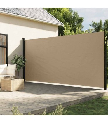 vidaXL Retractable Side Awning Beige 220x600 cm — Size: 220 x 600 cm