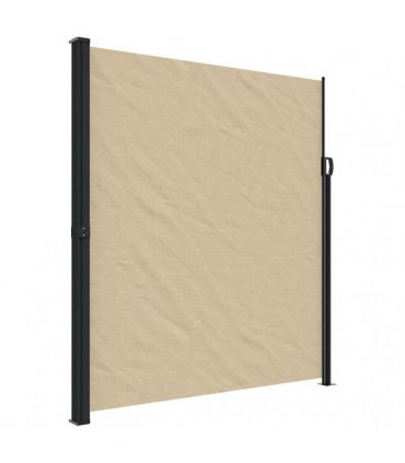vidaXL Retractable Side Awning Beige 220x600 cm — Size: 220 x 600 cm
