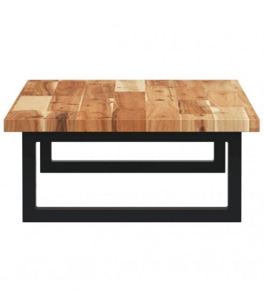 vidaXL Basin Shelf Wall Mounted Steel and Solid Wood A — Colour: dark brown and black, Size: 100 x 40 x 2 cm, Model: rectangular