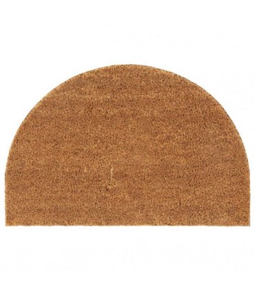 vidaXL Door Mat Natural Half Round 40x60 cm Tufted Coir — Size: 40 x 60 cm