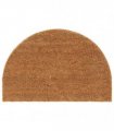 vidaXL Door Mat Natural Half Round 40x60 cm Tufted Coir — Size: 40 x 60 cm