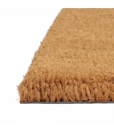 vidaXL Door Mat Natural Half Round 40x60 cm Tufted Coir — Size: 40 x 60 cm