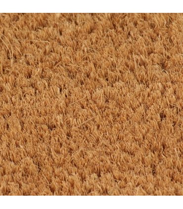vidaXL Door Mat Natural Half Round 40x60 cm Tufted Coir — Size: 40 x 60 cm