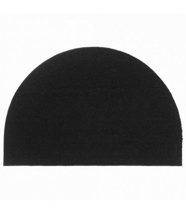 vidaXL Door Mat Black Half Round 60x90 cm Tufted Coir — Size: 60 x 90 cm