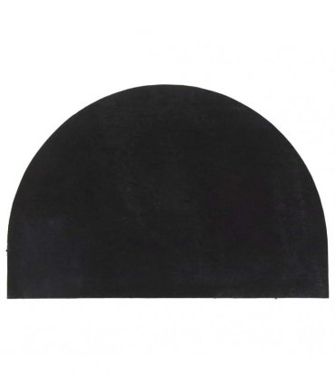 vidaXL Door Mat Black Half Round 60x90 cm Tufted Coir — Size: 60 x 90 cm