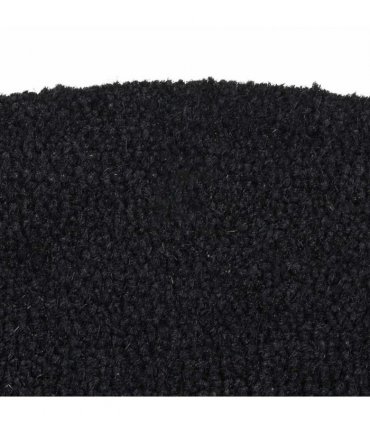 vidaXL Door Mat Black Half Round 60x90 cm Tufted Coir — Size: 60 x 90 cm