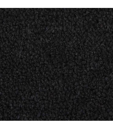 vidaXL Door Mat Black Half Round 60x90 cm Tufted Coir — Size: 60 x 90 cm