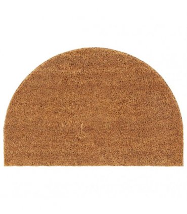 vidaXL Door Mat Natural Half Round 40x60 cm Tufted Coir — Size: 40 x 60 cm — V0672129256