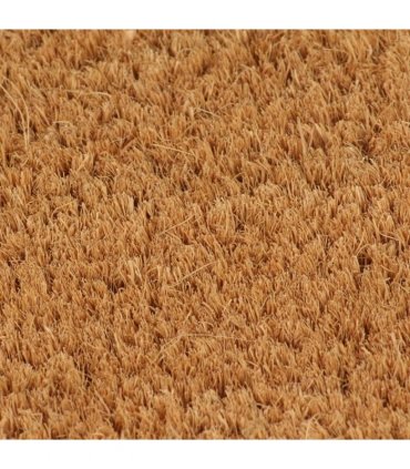 vidaXL Door Mat Natural Half Round 40x60 cm Tufted Coir — Size: 40 x 60 cm — V0672129256
