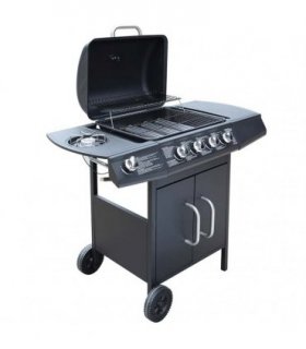 vidaXL Gas Barbecue Grill 4+1 Cooking Zone Black