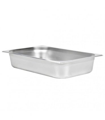 vidaXL Gastronorm Containers 4 pcs GN 1/1 100 mm Stainless Steel — Size: 530 x 325 x 100 mm