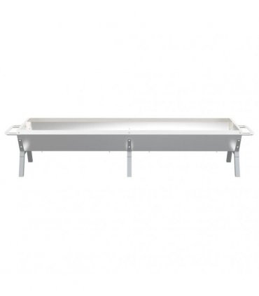 vidaXL BBQ Tray Silver 158x42x31 cm Stainless Steel — Size: 158 x 42 x 31 cm