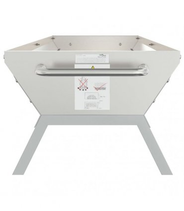 vidaXL BBQ Tray Silver 158x42x31 cm Stainless Steel — Size: 158 x 42 x 31 cm